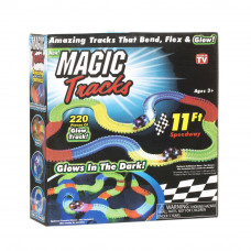 Гоночный трекMagic Track на 3 батарейки 220 деталей