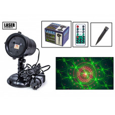 Новогодний уличный лазерный проектор 2 цвета  X-Laser XX-LS-807 с ДУ