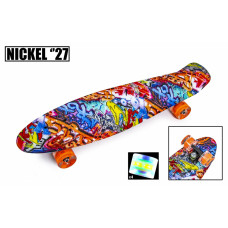 Пенниборд Penny Scale  Nickel 27 " Graffity. Светящиеся колеса
