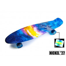 Penny Board  Nickel 27" "Universe". Светящиеся колеса
