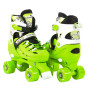 Раздвижные ролики квады Scale Sports зеленые, размер 34-38