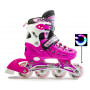 Ролики Scale Sports Розовые LF 905, размер 38-42, светящиеся колеса