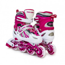 Раздвижные ролики Power Champs. Pink, размер 34-37