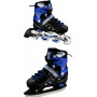Раздвижные детские ролики-коньки Scale Sports (2в1), размер 34-37, Сине-Черные