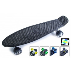 Пенни борд Penny Board Black, Светящиеся колеса