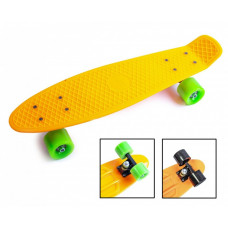 Пенни борд Penny Board Оранжевый, Матовые колеса