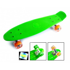 Пенни борд Penny Board Green, Светящиеся колеса