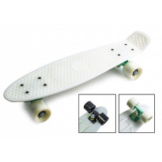 Пенни борд Penny Board Белый, Матовые колеса