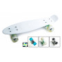 Пенни борд Penny Board Белый, Светящиеся колеса