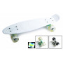 Пенни борд Penny Board Белый, Светящиеся колеса