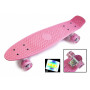 Penny Board "Pastel Series" Нежно-розовый цвет. Светящиеся колеса