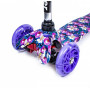 Детский трехколесный самокат Mini Scooter "Орхидея"​, светящиеся колеса
