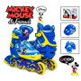 Комплект роликов с защитой Disney Mickey Mouse, размер 34-37, светящиеся колеса
