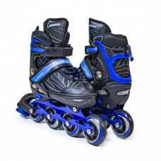 Ролики Caroman Sport синие, размер 36-39, светящиеся колеса