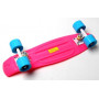 Пенни борд Penny Board Малиновый, Матовые колеса
