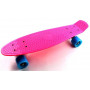 Пенни борд Penny Board Малиновый, Матовые колеса