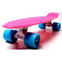 Пенни борд Penny Board Малиновый, Матовые колеса