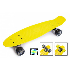 Пенни борд Penny Board Yellow, Светящиеся колеса