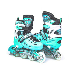 Ролики Scale Sports Бирюзовые LF 905, размер 38-41, светящиеся колеса