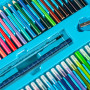 Набор для рисования и творчества в чемоданчике с мольбертом Super Mega Art Set Голубой 208 предметов