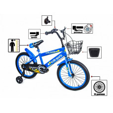 Детский двухколесный велосипед 18" "Scale Sports" T20 с ручным и дисковым тормозом, Синий