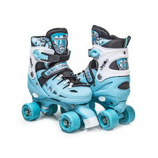 Раздвижные ролики квады Scale Sports бирюзовые, размер 29-33