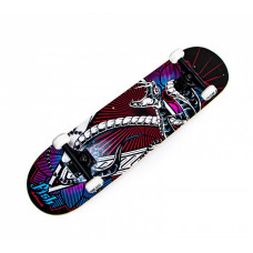 Скейтборд деревянный Fish Skateboard Snake  с рисунком, с усиленной подвеской