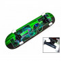 Скейтборд деревянный Fish Skateboard Green Peafowl  с рисунком, с усиленной подвеской