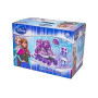Детские ролики Happy Frozen с комплектом защиты и шлемом, размер 35-38, Фиолетовый