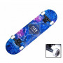 Скейтборд деревянный Fish Skateboard Blue Rhombus  с рисунком, с усиленной подвеской