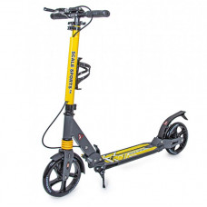 Двухколесный самокат Scale Sports Elite Plus SS-04, складной c дисковым тормозом, желтый
