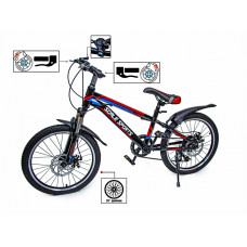 Детский двухколесный велосипед Scale Sports 20" с дисковым тормозом Черно-красный