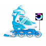 Ролики Caroman Sport бирюзовые, размер 27-31, светящиеся колеса