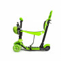Самокат с родительской ручкой Scooter 5 в 1 Божья коровка, Салатовый
