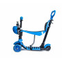 Самокат с родительской ручкой Scooter 5 в 1 Божья коровка, синий