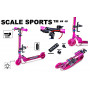 Самокат двухколесный Scale Sports SS-13 Ручной тормоз Led-Фонарик, розовый