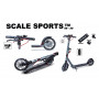 Самокат двухколесный Scale Sports SS-23 Дисковый тормоз Led-фонарик, Серый