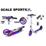 Самокат двухколесный Scale Sports SS-23 Дисковый тормоз Led-фонарик, Фиолетовый
