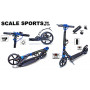 Самокат двухколесный Scale Sports SS-25 Дисковый тормоз Led-фонарик, Синий
