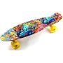Penny Board Orange Graffiti Светящиеся колеса