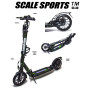 Самокат двухколесный Scale Sports SS-30 Черно-Зелёный Дисковый тормоз