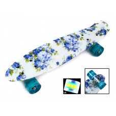 Penny Board  "Flowers" Светящиеся колеса