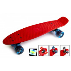 Пенни борд Penny Board Red, Светящиеся колеса