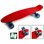 Пенни борд Penny Board Red, Светящиеся колеса