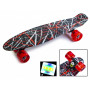 Penny Board "Red design" Светящиеся колеса!