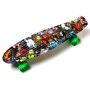 Penny Board "Graffiti" Monsters. Светящиеся колеса.