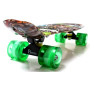Penny Board "Graffiti" Monsters. Светящиеся колеса.