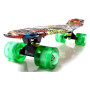 Penny Board "Graffiti" Monsters. Светящиеся колеса.