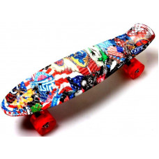 Penny Board "Graffiti" NBA. Светящиеся колеса.