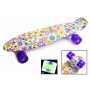 Penny Board "Violet Flowers" Светящиеся колеса.